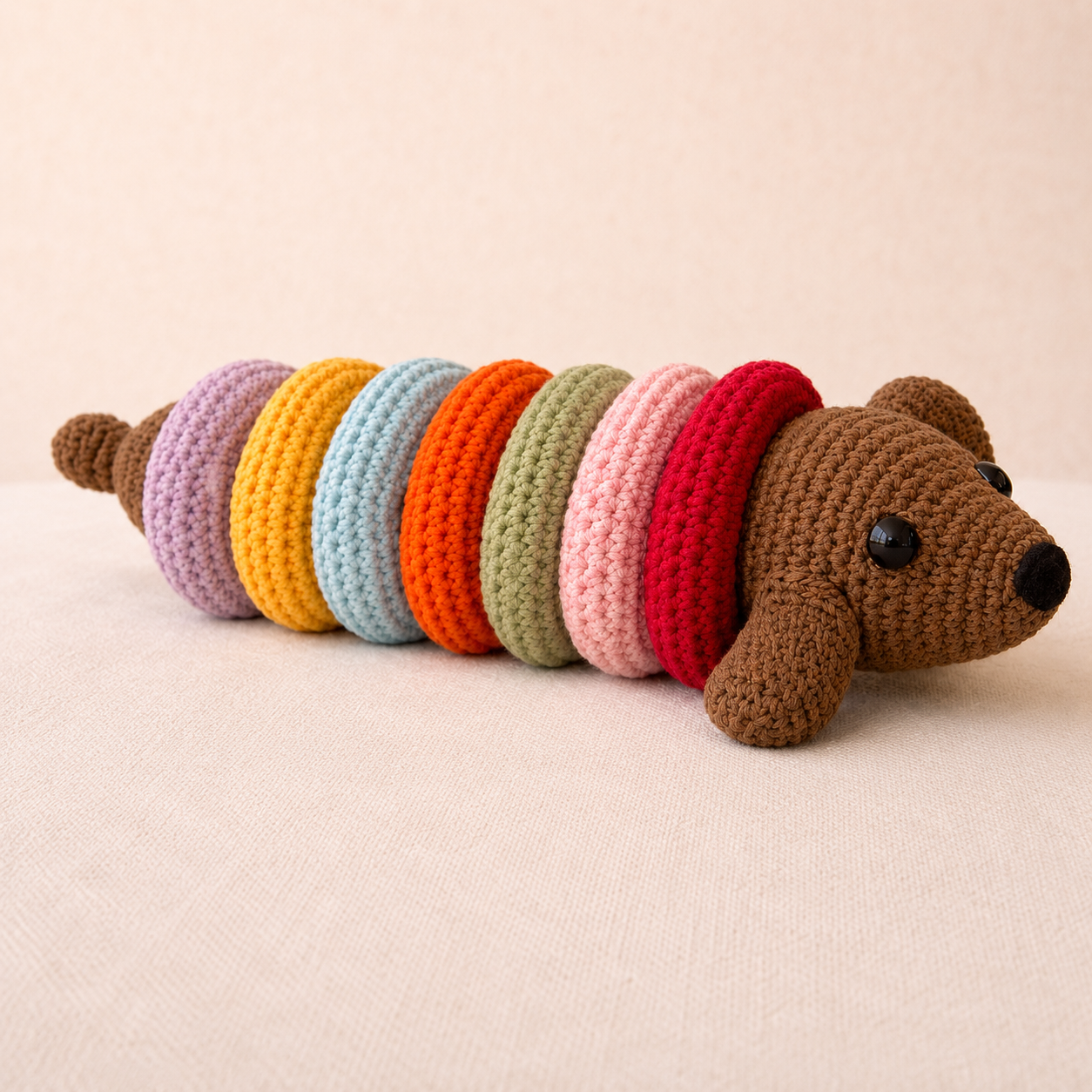 Mugu- the Crochet Staking Dog