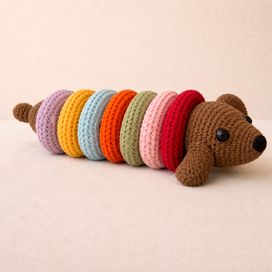Mugu- the Crochet Staking Dog